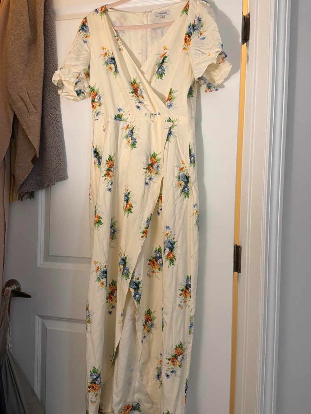 Cream Floral Maxi Dress from Madewell